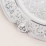Versatility and Durability in Silver Floral Embossed Charger Plates