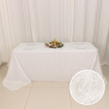 Elevate Your Event Decor with the White Fringe Shag Tablecloth